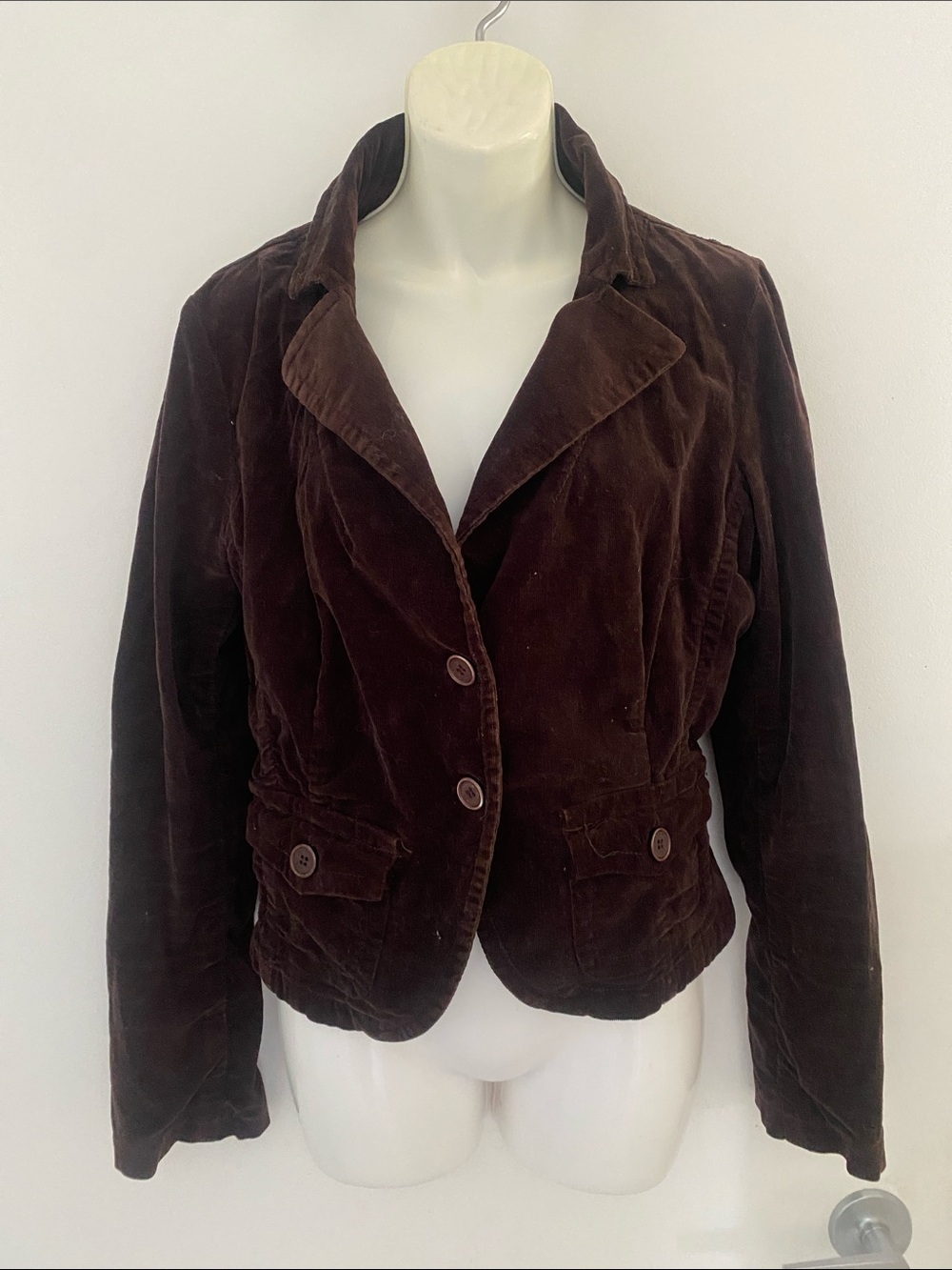 Dynamite VTG Chicolate Brown Corduroy fitted Blazer Size Medium